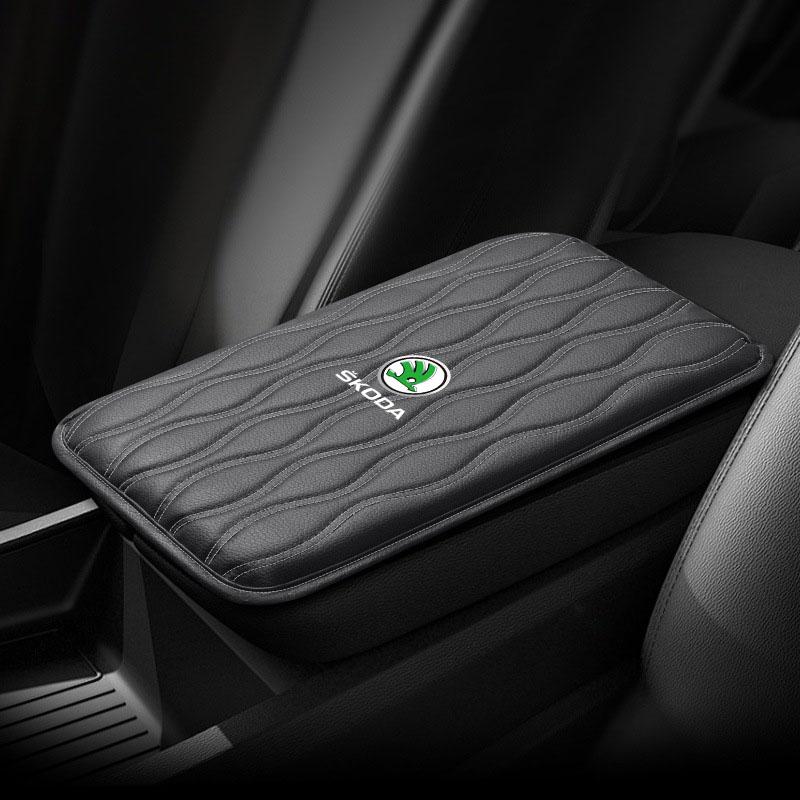 1 ks Kožené podložky loketní opěrky do auta Ochranný voděodolný polštář na ruku Pro Škoda Octavia 2 3 Fabia Kamiq Kapoq Kodiaq A5 A7 Rapid SCALA Superb