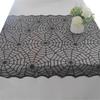 Scary Halloween Table Cover, 32x41inch Rectangles Festival Black Lace Tablecloth Decoration for Festives Occasion