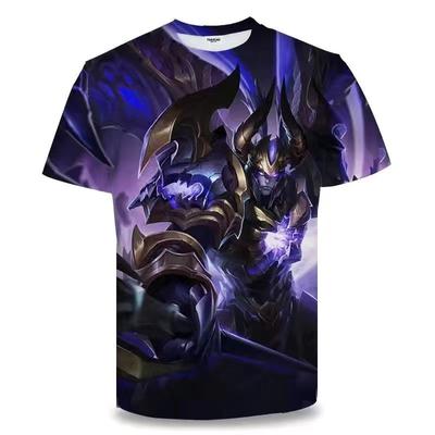 Summer King of Glory Game Clothes Men's Short Sleeved T-shirt for Middle School Students 3D Digital Printed T-shirts Top