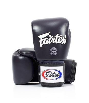 Fairtex Genuine Leather Boxing Gloves BGV1 Breathable Blue 14oz