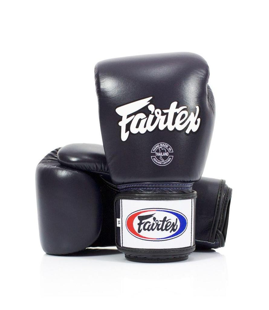 Fairtex Genuine Leather Boxing Gloves BGV1 Breathable Blue 12oz