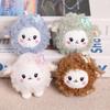 Fluffy Plush Sheep Keychain Cute Soft Curly Wool Butterfly Decor Keyring for Backpack Handbag Car Key Ornament