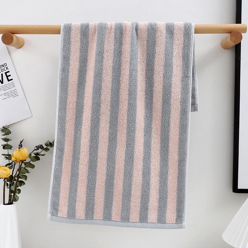 

Мягкое полотенце для лица Jieliya из чистого хлопка с большой цветной полоской, впитывающее и не оставляющее ворса 74*33 cm