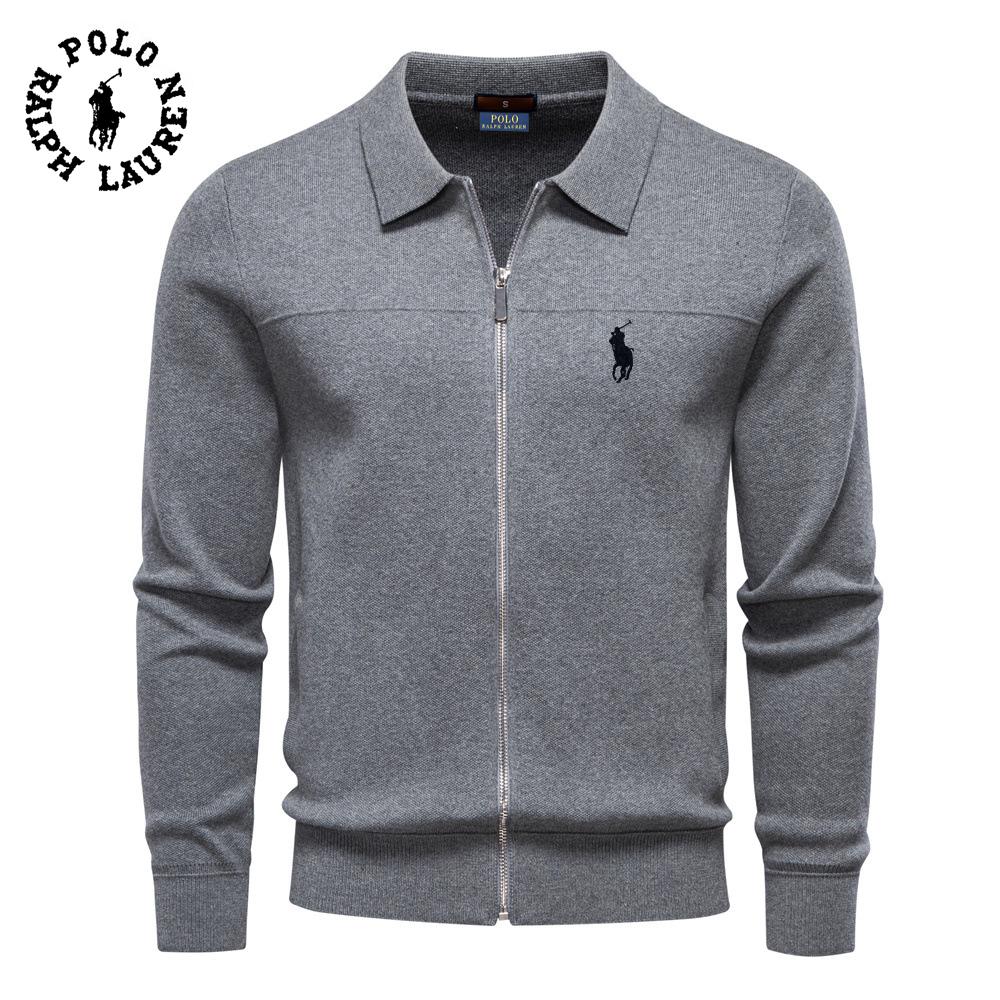 Polo Ralph Lauren 2025 Høst og Vinter Broderi Ny Herrejakke Genser Cardigan Herre Glidelås Business Casual Jakke Herre