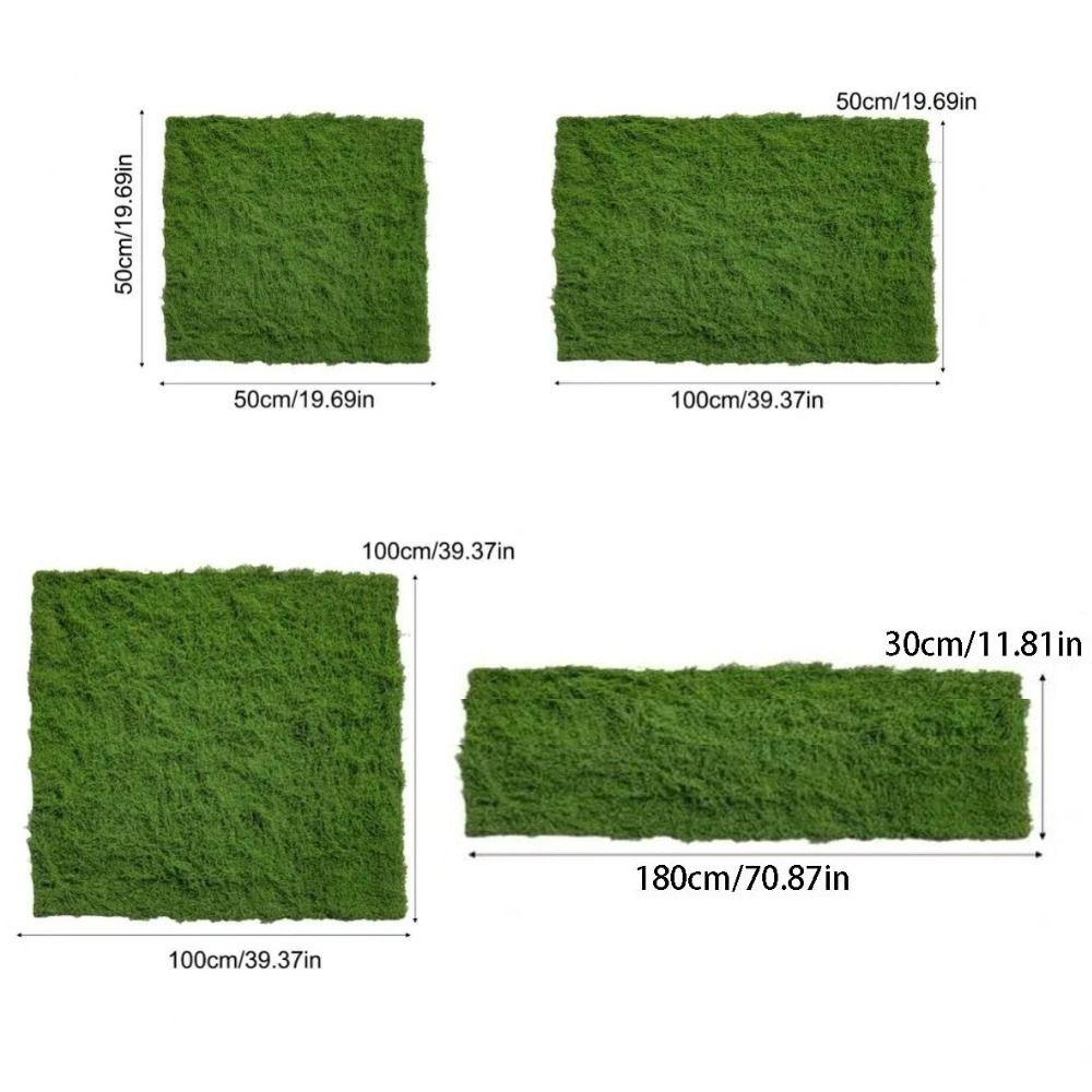 DIY Artificial Grass Rug Lifelike Durable Fake Moss Lawn No Watering Realistic Fake Green Grass Mat Home Decoraion