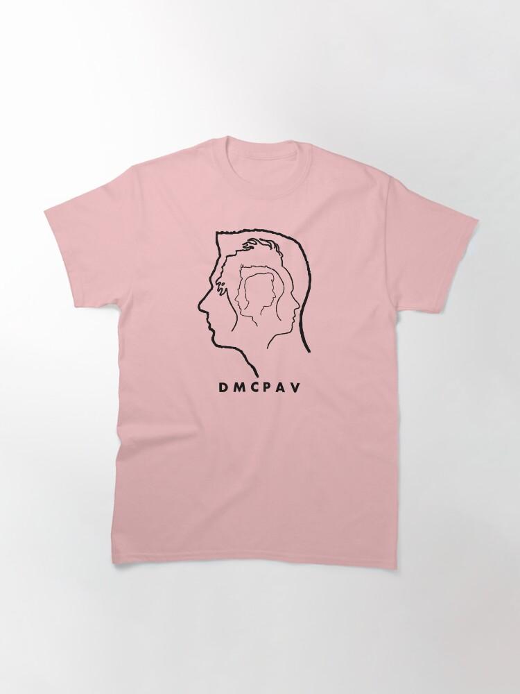 Depeche Mode Members Matryoshka Profile Black Outline Blue Background + DMCPAV Logo Classic T-Shirt
