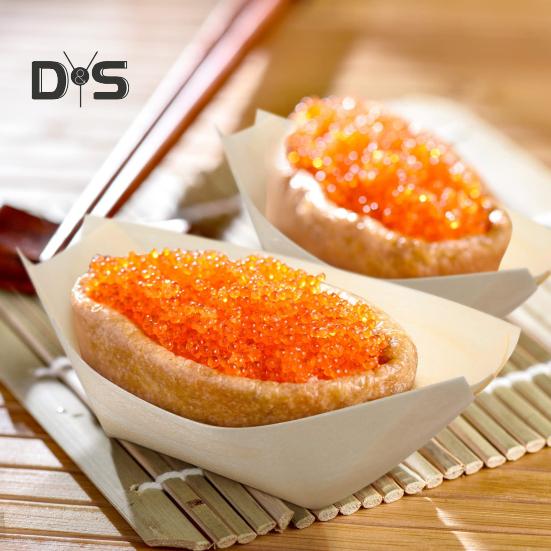 100ks Bezpečná servírovací nádoba na sushi Multifunkční Praktický Dezert Salát Předkrm Loď na servírování jídla