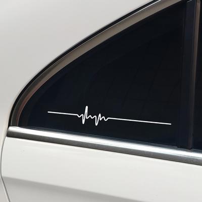 1 adet Araba EKG Stil Etiketleri Evrensel Araba Gövdesi Amblemi Rozeti Çıkartması Vinil Su Geçirmez Dekoratif Etiketler Araba Dış Aksesuarları