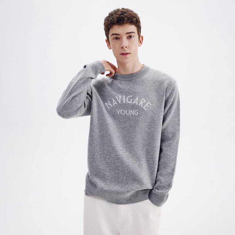 

Navigare Men s Round Neck Wool Blend Sweater S