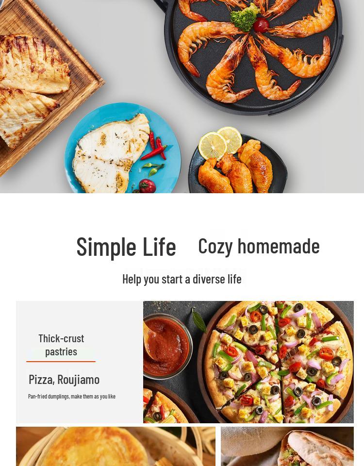 Elektrický palačinkovač s oboustranným ohřevem a prohloubenou plotnou - Komerční a domácí grilovací pánev