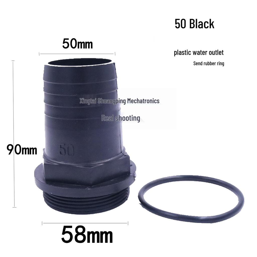 Thickened Plastic Male Thread Hose Connector Water Pump Adapter (4", 3", 1.5")