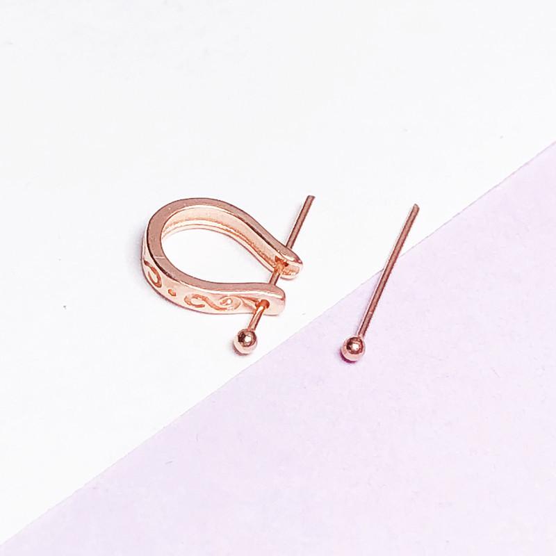 925 Sterling Silver Peace Buckle Pendant Holder Clip for Jade Pendants