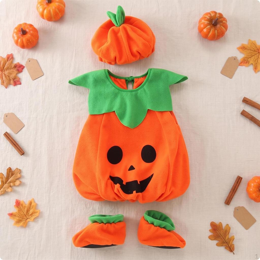 Pumpkin Costume Comfortable Apparel Long-Lasting for Dress-up, Parties, Children