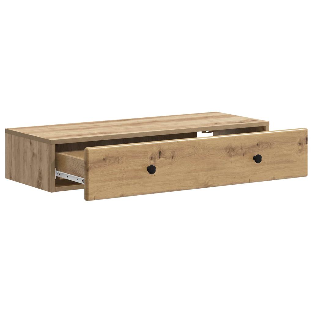 Wall Mounted Side Table Artisan Oak 87.5 x 34.5 x 17 cm