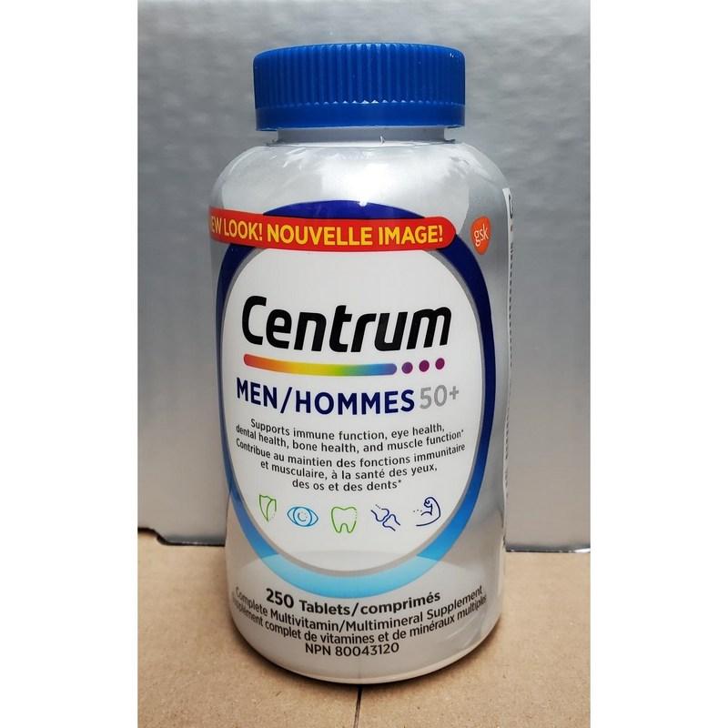 Centrum Silver Woman 50+ 250 Tablets & Silver Man 250 Tablets Multivitamin 2 Bottles Set, 250 Tablets, 2 Units