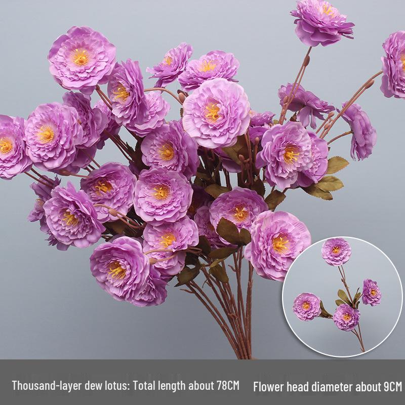 10-Piece Purple Floral Artificial Flower Set for Wedding and Aisle Decor