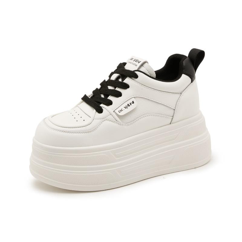 2575 Inner Height Increase White Shoes Women's New Versatile Skirt Small Thick Baseplate Shoes Women