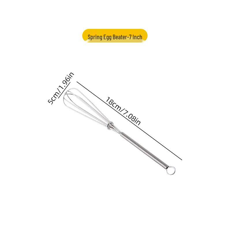 Stainless Steel Manual Egg Beater & Milk Frother Tool