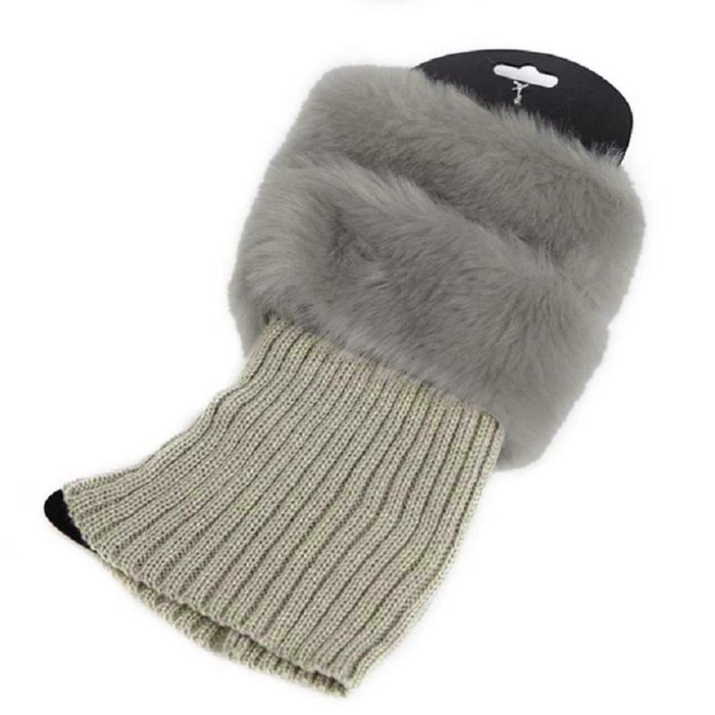 1 Pereche Manșete Tricotate pentru Cizme Exterior Iarnă Jambiere Acoperire Femei Doamne Croșetat Tricotat Garnitură de Blană Jambiere Ciorapi Toppers Manșete