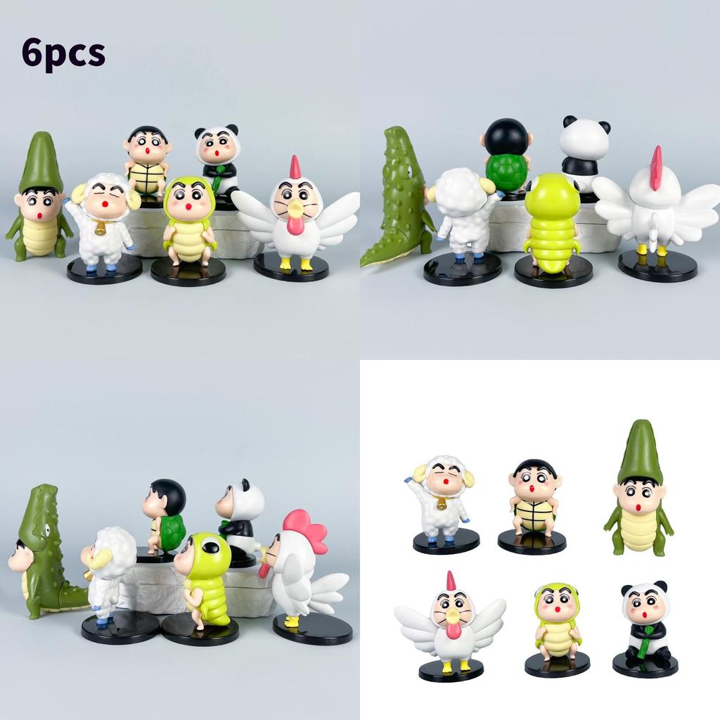Crayon Shinchan Pvc Figurine With Cosplay Animals For Collection And Display