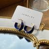Silver Fashion Green Drop Glaze Irregular Earrings For Woman Halloween Party Jewelry Accessories Gift