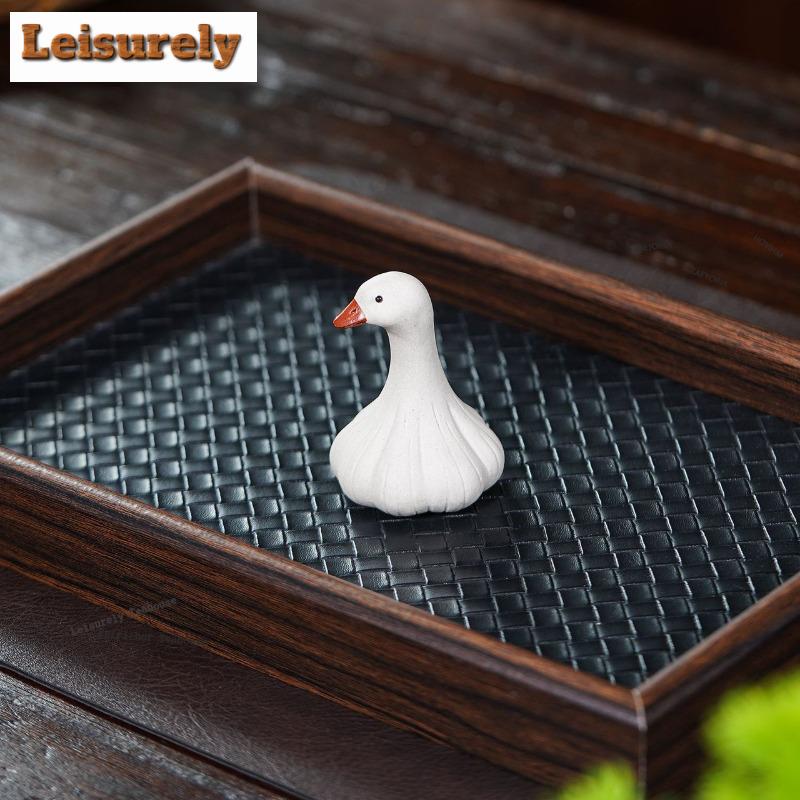 Yixing Purple Sand Little Garlic Goose Tea Pet Ancient Tea Games Tea Figurine Play Toys Tea Statue Ornaments Tableware Supplies