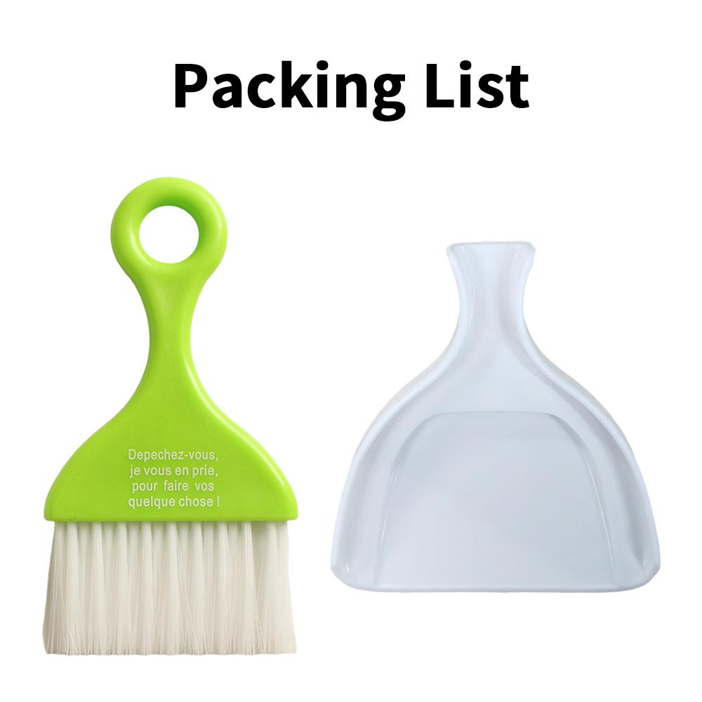 

1 шт., щетка для удаления пыли с 3D-печатью и совком для очистки рабочего стола, маленькая щетка, инструмент, аксессуары для 3D-принтера зелёный