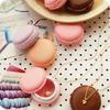 1 Pcs Random Color Cute Cake Shape Jewelry Storage Box Mini Macaron Case For Necklace Earring Jewelry Organizer
