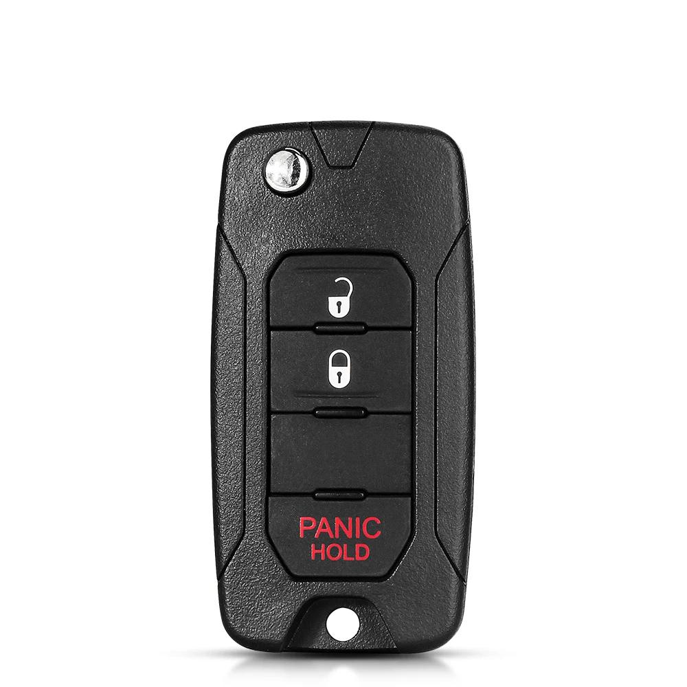 For Jeep Renegade Compass Patriot Liberty - 2/3/4 Buttons Remote Flip Key Shell Remote Car Key Shell Sip22 Blade