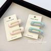Color Block Duckbill Hair Clip: Cute Oil Droplet Design for Bangs and Flyaways