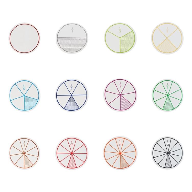 

12/16Pieces Teaching Math Fraction Discs Educational Fractions Circles For Math Mathematics Teaching Demonstration