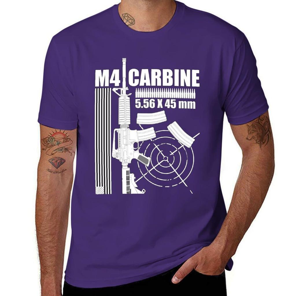 M4 Carbine T-Shirt quick drying plain boys animal print anime Men's cotton t-shirt