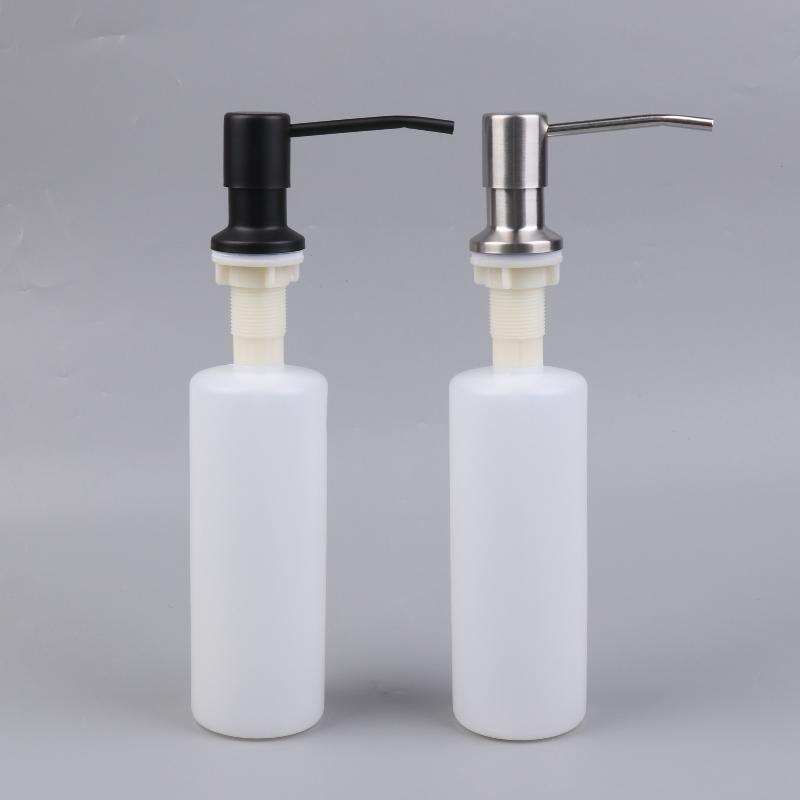 350/500ml Stainless Steel Sink Soap Dispenser Built In Hand Soap Dispenser Pump With Bottle Extension Tube Kit Kitchen Supplies