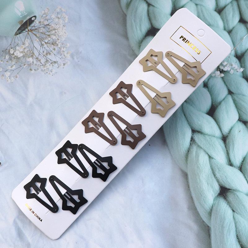 European and American Coffee Color Metal Bobby Pins Hair Clips Set