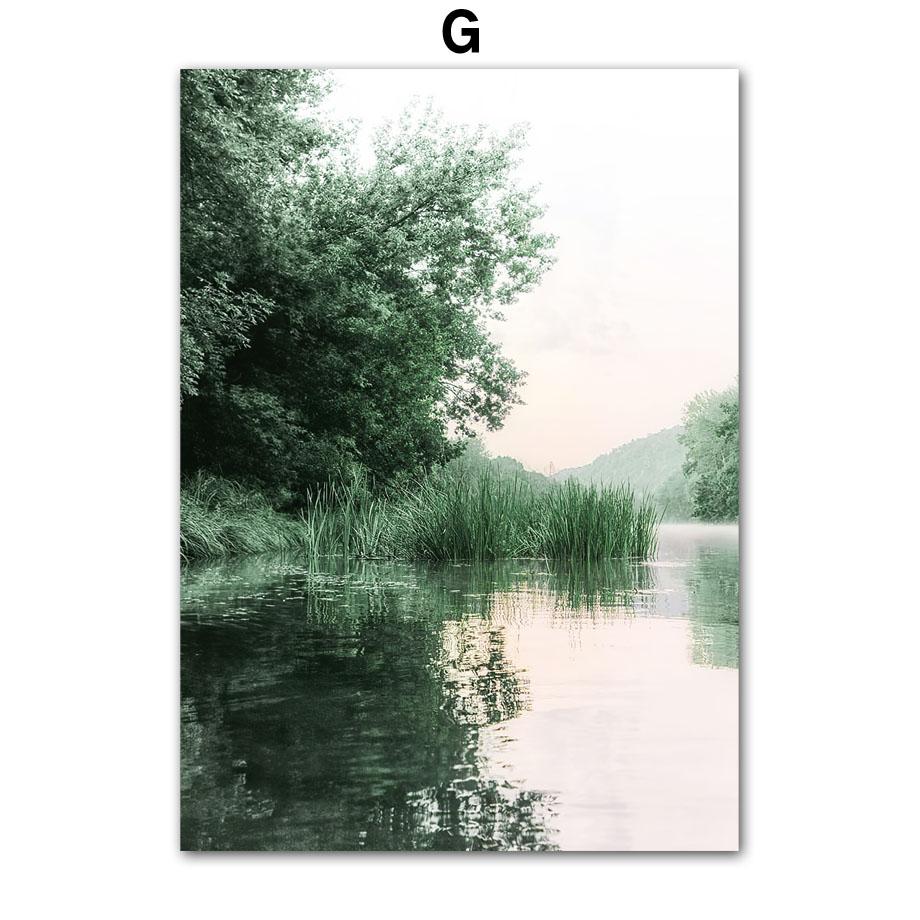 

Лето зеленое озеро, лес, холм, цветок, абстрактные постеры на скандинавскую тему и принты, настенная живопись на холсте, Декор, фотографии для гостиной 30X40 cm No Framed