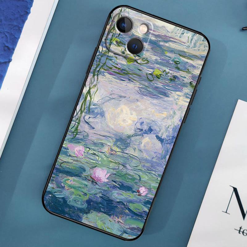 

Чехол Claude Monet Garden Lotus Bridge для iPhone 15 14 13 12 11 Pro Max XS X XR SE 2020 2022 7 8 Plus 12 13 Mini Cover Shell iPhone 13Pro MAX