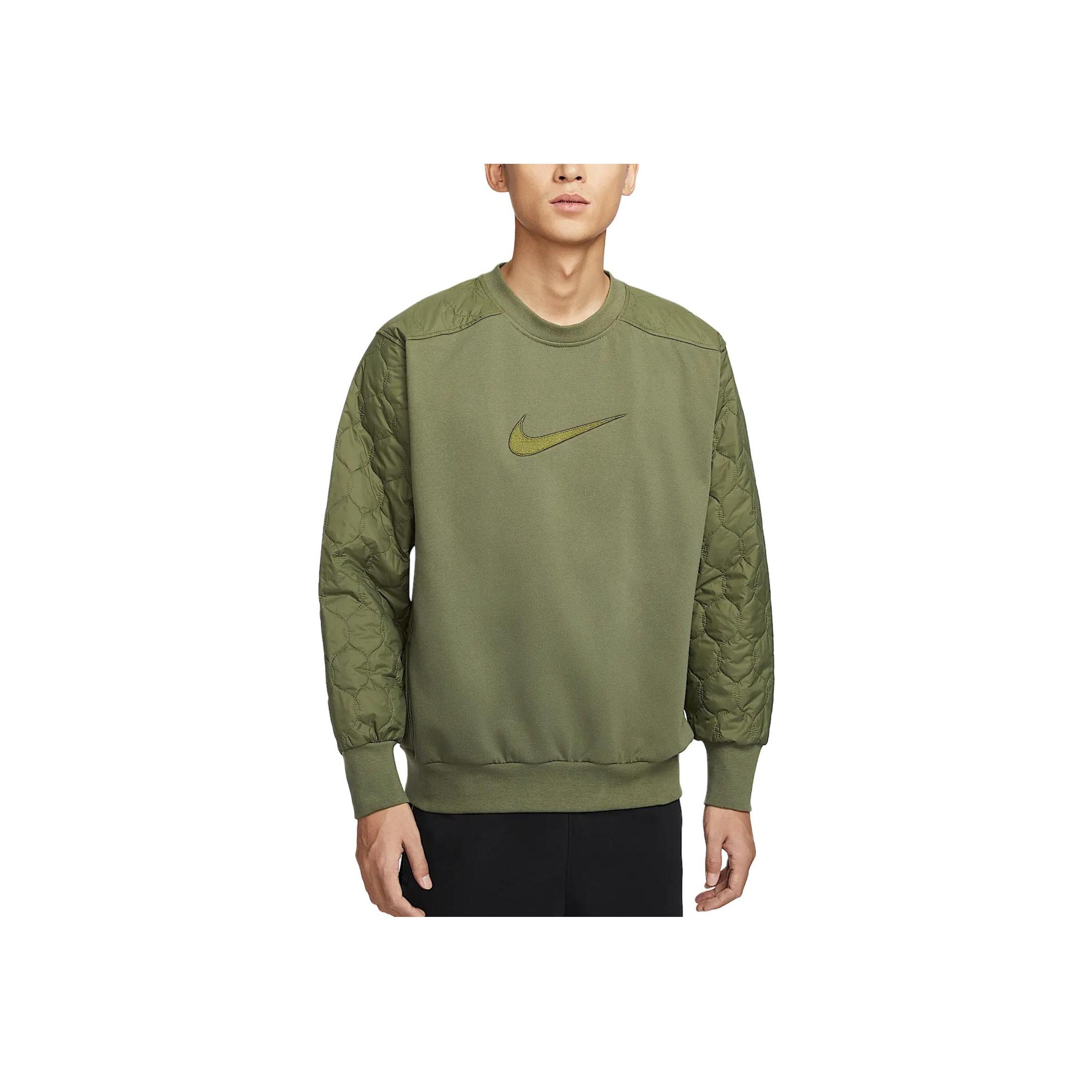 

Nike Dri-FIT Standard Issue Флисовая панель Быстросохнущий Баскетбольный свитшот с круглым вырезом для мужчин свитшот Medium-Olive FN2668222 L