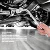Car Spare Tire Lug Wrench,Slotted End Socket Repair Tool,Tire Replacement Tool (Silvery),L shaped socket wrench car wheel