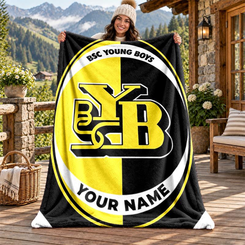 BSC Young Boys Custom Name Flannel Blanket Personalized Soft Warm Plush Throw Blanket Customized Gift for Family Friends