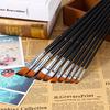 Nylon Oblique Flat Tip Brush Brush Set Wooden   Handle Brush for Students Artists