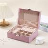 Jewelry Display Displays Box PU Leather Fashion Accessories Double Layer Jewelry Box  Necklace