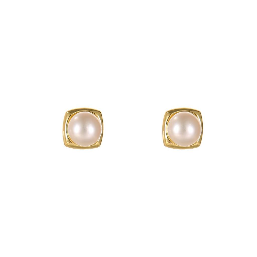 S999 Silver Needle Freshwater Pearl Stud Earrings - New 2025 Bestseller, Lightweight Luxury Summer Earrings for Women