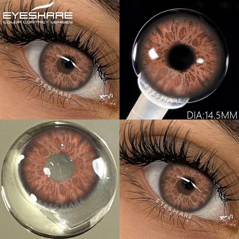 Natural Color Contacts Lenses for Eyes 1 Pair Colorful Beautiful Pupil Blue Colored Lenses Brown Eyes Contact