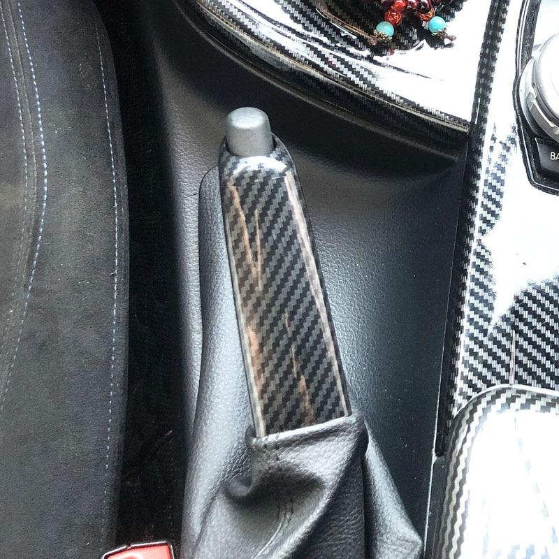 For BMW E46 E90 E92 E60 E39 F30 F34 F10 F20  2005- Car Hand Brake Cover Carbon Style Parking Brake Sleeve