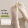 Damen Unsichtbare Baumwoll-Zwei-Zehen-Socken - Sommer, Dünn, Knöchelhoch, Rutschfest, Kein Abrutschen der Ferse