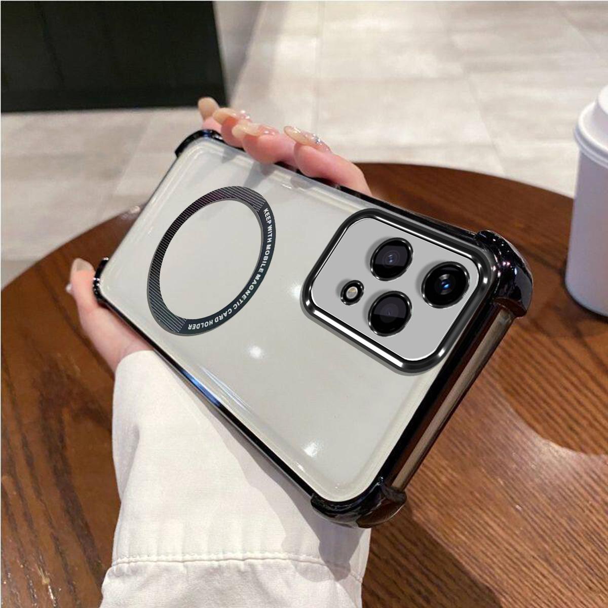 Case for HONOR 200 Lite Clear Magnetic Casing Electroplated Lens Frame Phone Cover HONOR 200 Lite