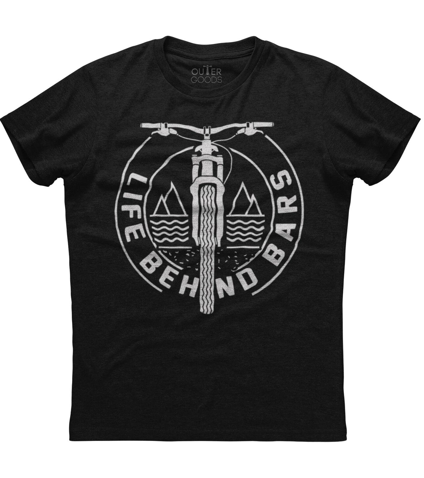 Life Behind Bars Cycling Mens Short Sleeve New Cotton Black T-shirt L