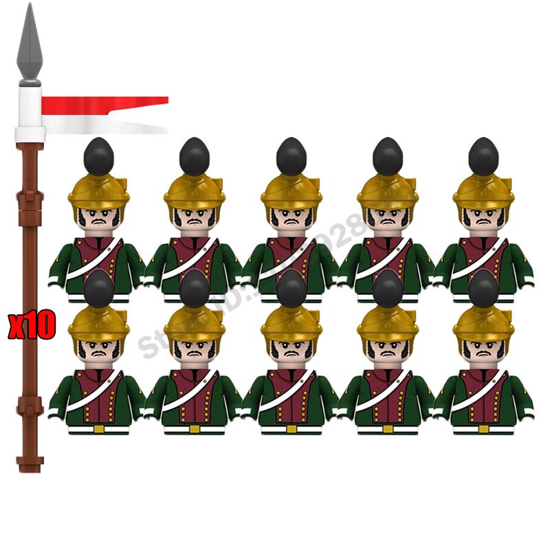 Medieval Military Building Blocks Napoleonic Wars Castle Knight Soldier Figures Weapons Guns British French Marshal Infantry Toy