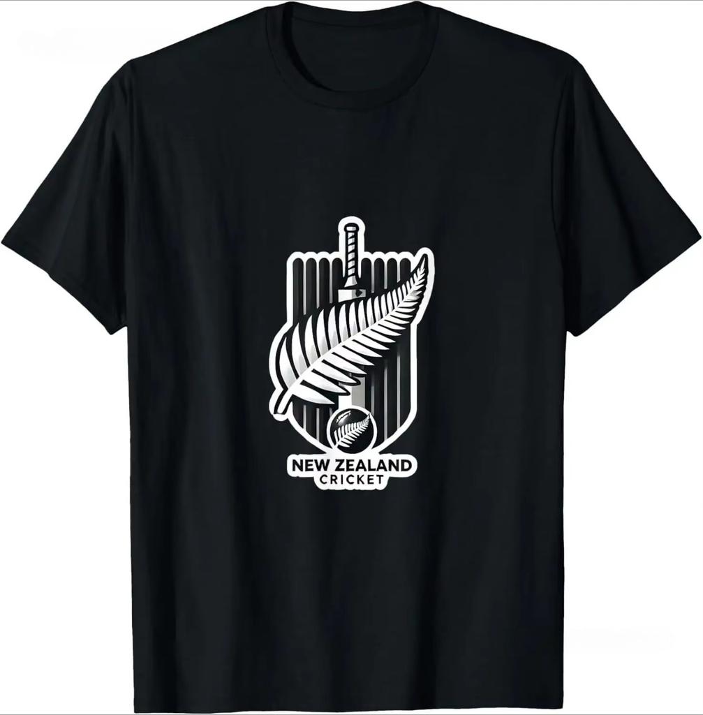 2026 New Zealand Cricket Celebrating The Spirit Printed T Shirt Vintage Top for Everyday Wear Homme Soft Comfortable Summer Tee