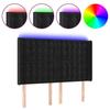 VidaXL Tête de Lit à LED Meuble de Chambre à Coucher Accessoire de Lit Double Tête de Cadre de Lit Intérieur Noir 3124532